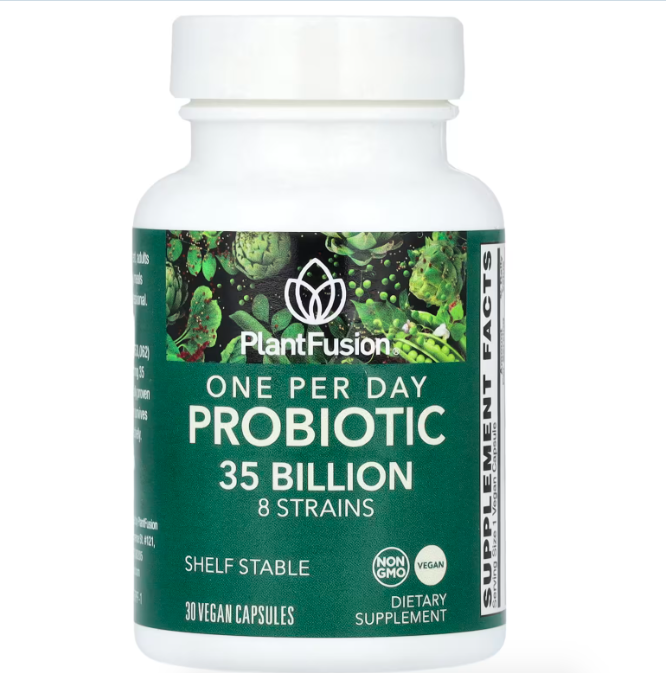 PlantFusion, Один пробиотик в день, 35 млрд, 30 веганских капсул